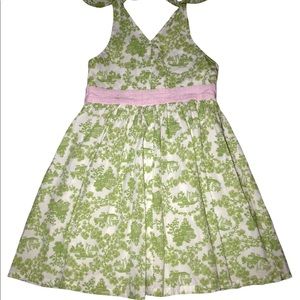 Icky Baby Green Print Dress Size 4T